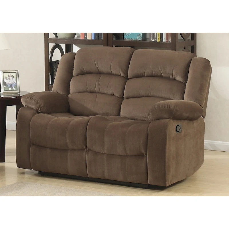 Set soggiorno reclinabile contemporaneo Bill 2 pezzi marrone