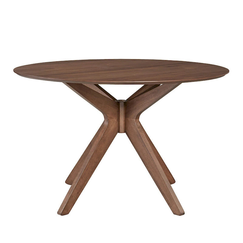 Set tavolo piedistallo salvaspazio 5 pezzi noce satinato