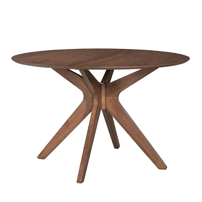 Set tavolo piedistallo salvaspazio 5 pezzi noce satinato