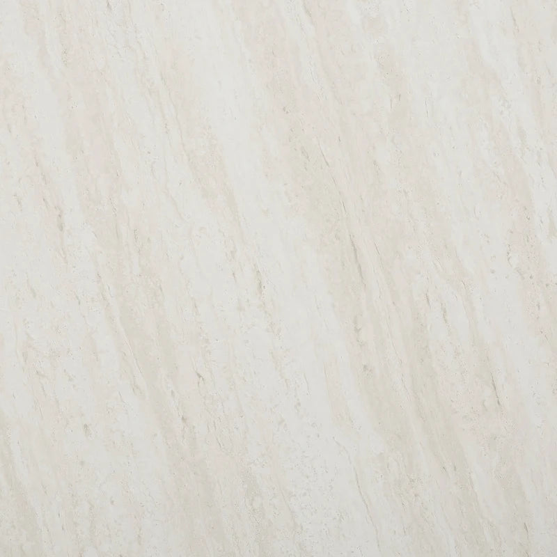 Tavolino rotondo SEI Furniture Henderson con finitura argento e finto marmo