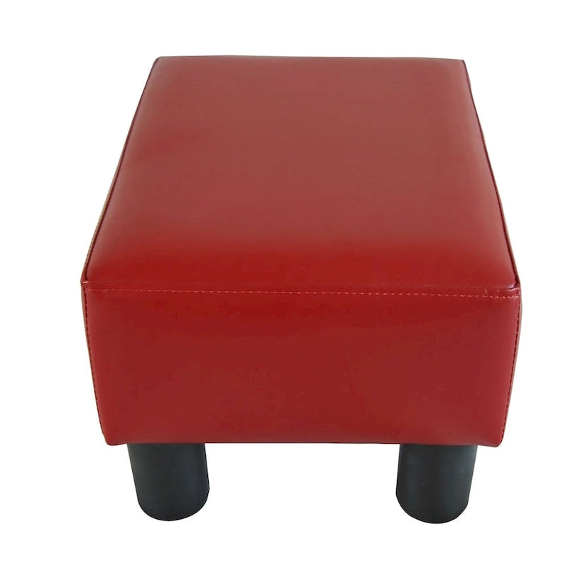 Porch & Den Meadow Pouf Piccolo Moderno Rosso