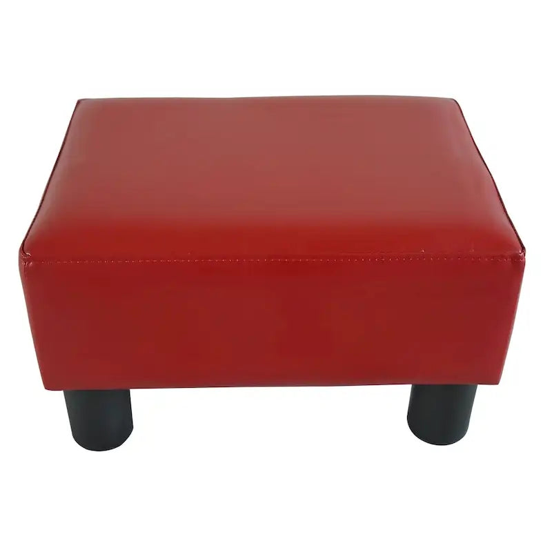 Porch & Den Meadow Pouf Piccolo Moderno Rosso