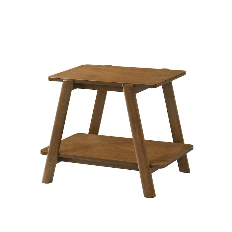 Tavolino contenitore rotondo in legno Metz Mid-Century Modern di Roundhill Furniture