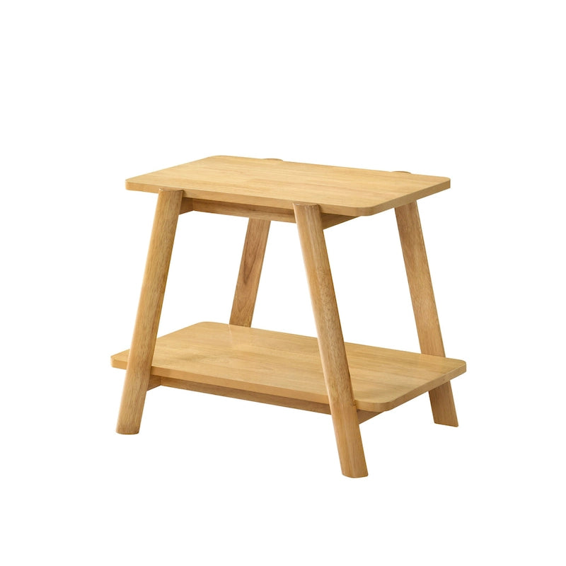 Tavolino contenitore rotondo in legno Metz Mid-Century Modern di Roundhill Furniture