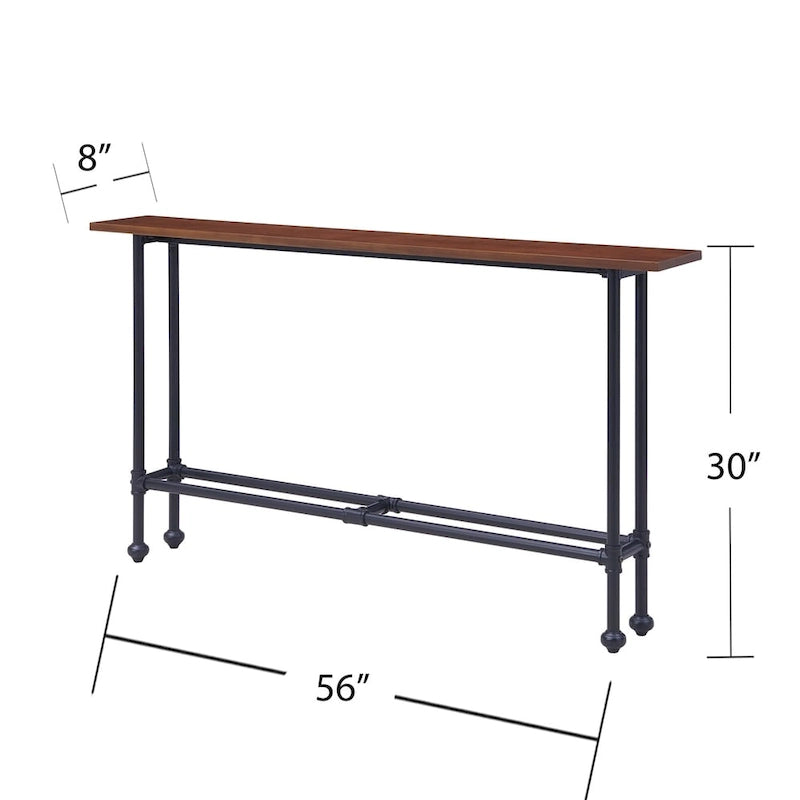 SEI Furniture Tavolo console Northrup nero/espresso