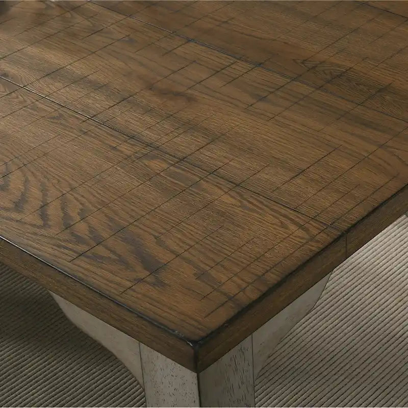 Set da pranzo Roundhill Furniture Breda in legno anticato grigio e rovere scuro, tavolo con sei sedie
