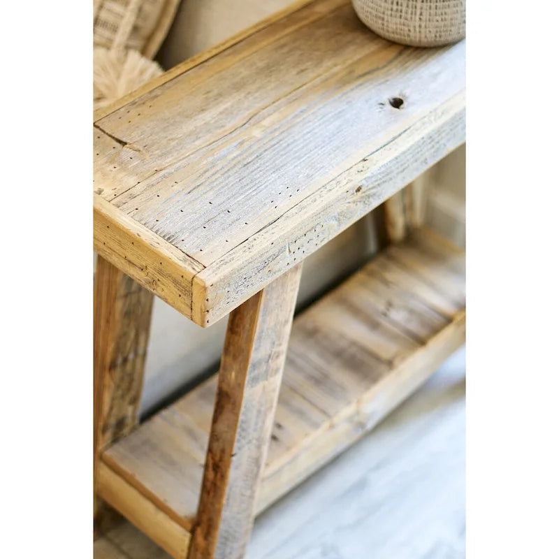 Tavolino Aztec a Telaio Laterale 26x10x23 (Naturale)