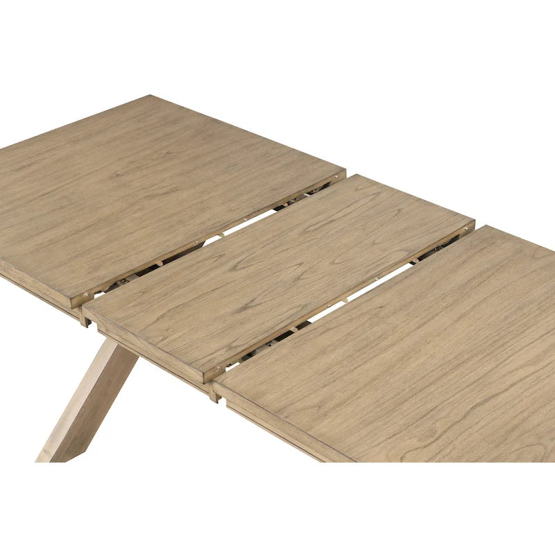 Set da pranzo da 6 pezzi Roundhill Furniture Raven Wood, tavolo da pranzo con 4 sedie e panca, pino marrone smaltato