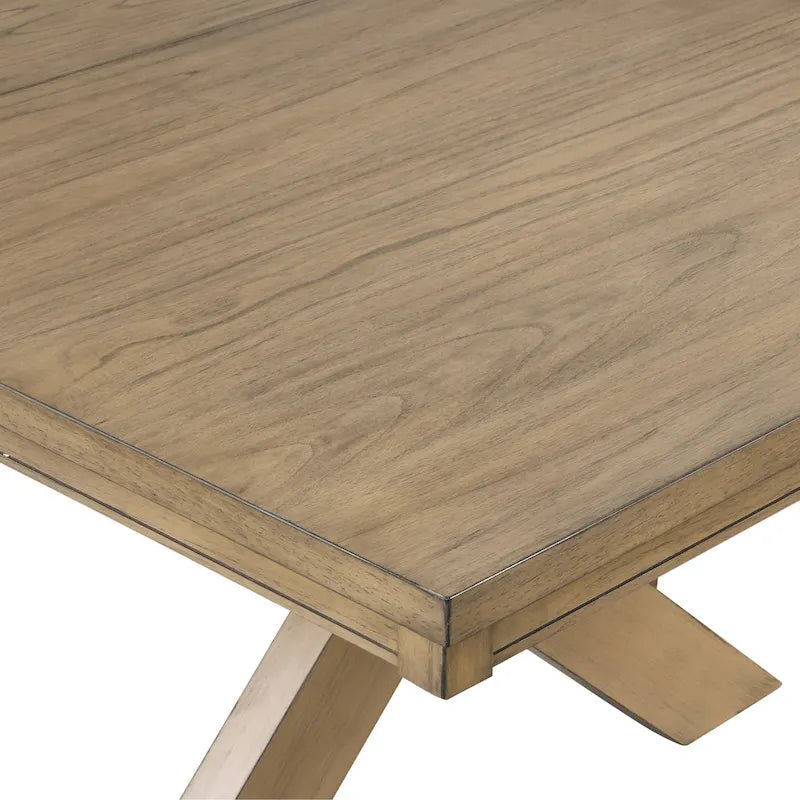 Set da pranzo da 6 pezzi Roundhill Furniture Raven Wood, tavolo da pranzo con 4 sedie e panca, pino marrone smaltato