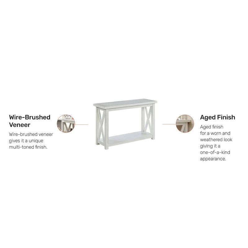 Tavolo consolle Homestyles Seaside Lodge bianco sporco