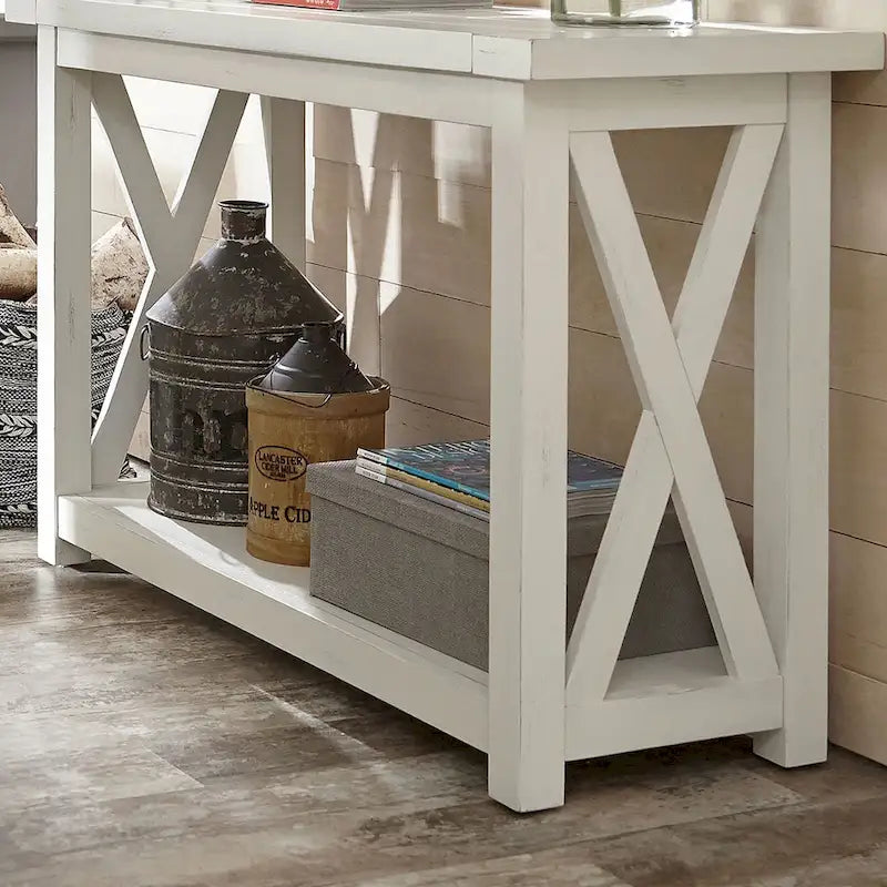 Tavolo consolle Homestyles Seaside Lodge bianco sporco