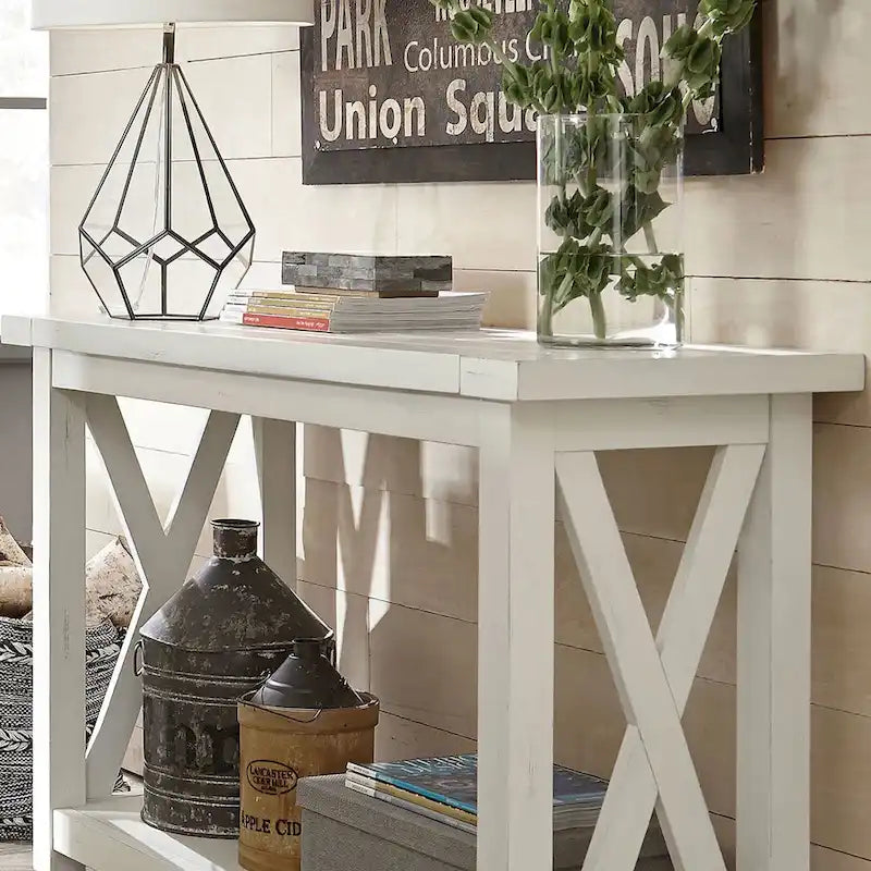 Tavolo consolle Homestyles Seaside Lodge bianco sporco