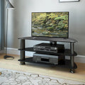 Mobile TV Laguna in vetro nero, per TV fino a 48"