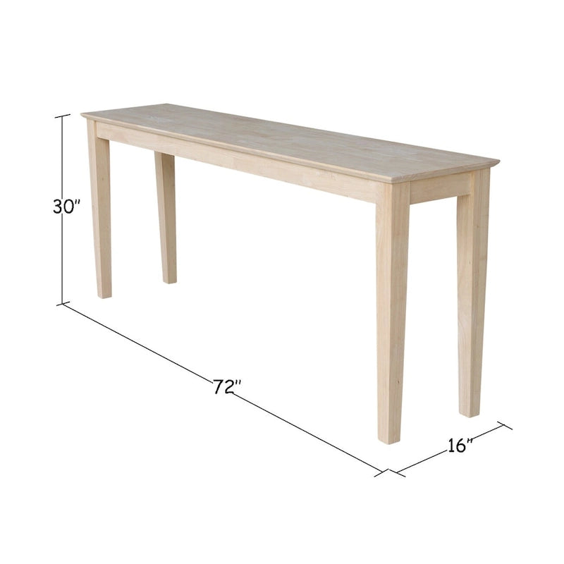 Tavolo consolle Shaker Porch & Den Fairview da 72 pollici