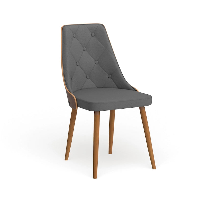 Sedia da pranzo in legno di noce moderno di metà secolo Carson Carrington Arvika - N/A