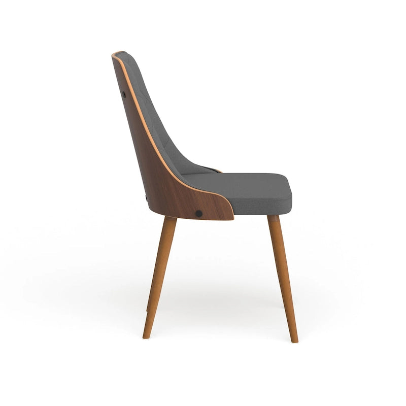 Sedia da pranzo in legno di noce moderno di metà secolo Carson Carrington Arvika - N/A