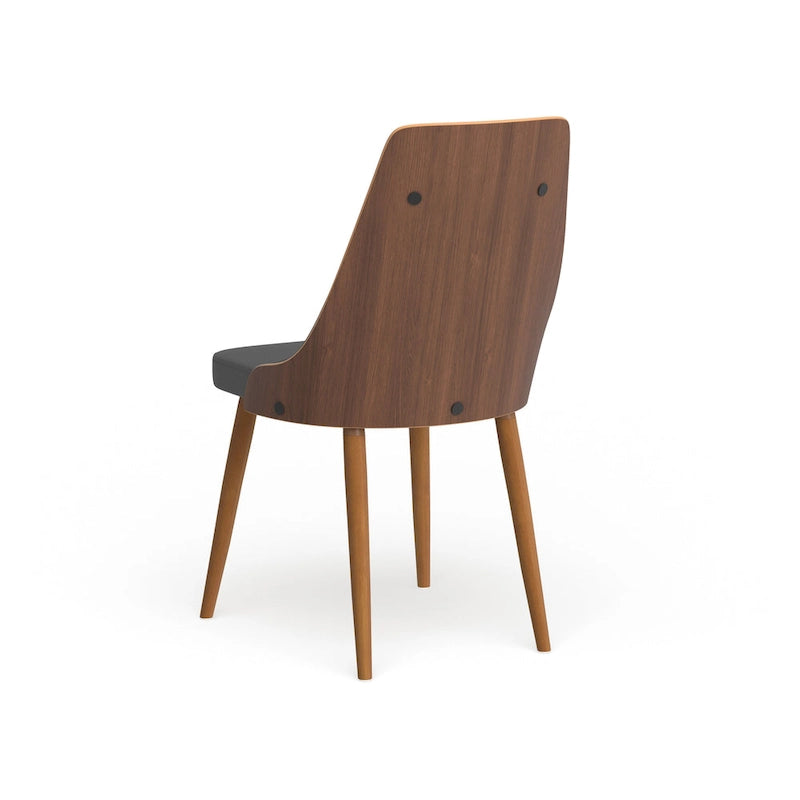 Sedia da pranzo in legno di noce moderno di metà secolo Carson Carrington Arvika - N/A