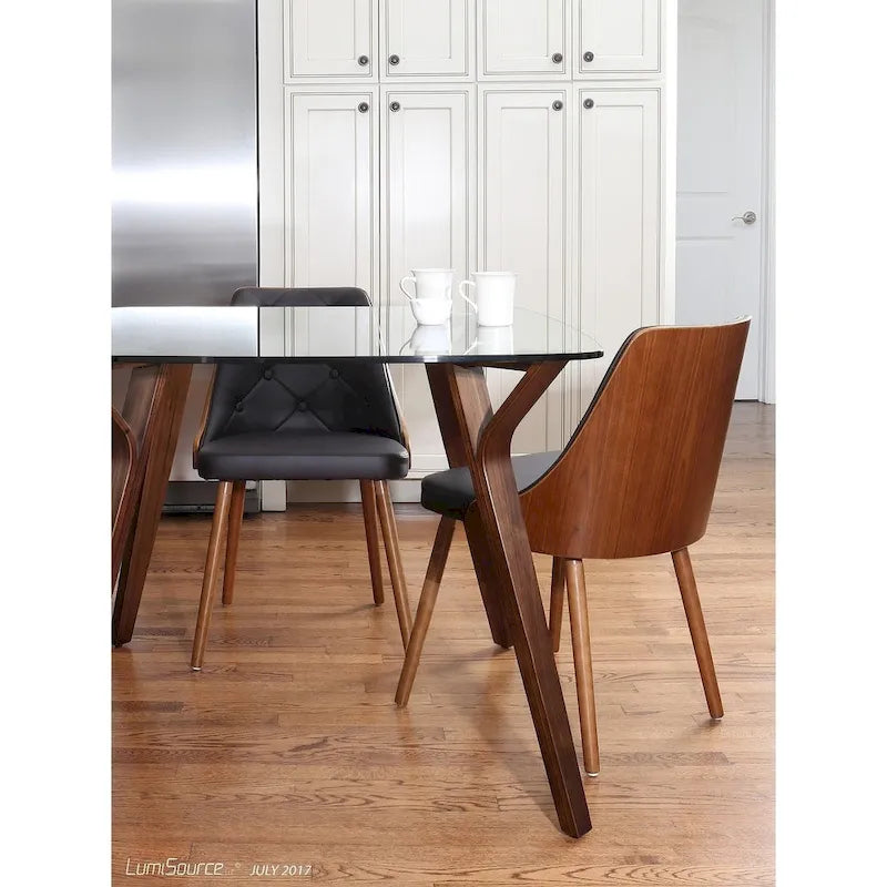 Sedia da pranzo in legno di noce moderno di metà secolo Carson Carrington Arvika - N/A