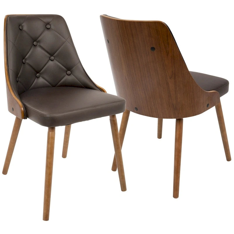 Sedia da pranzo in legno di noce moderno di metà secolo Carson Carrington Arvika - N/A