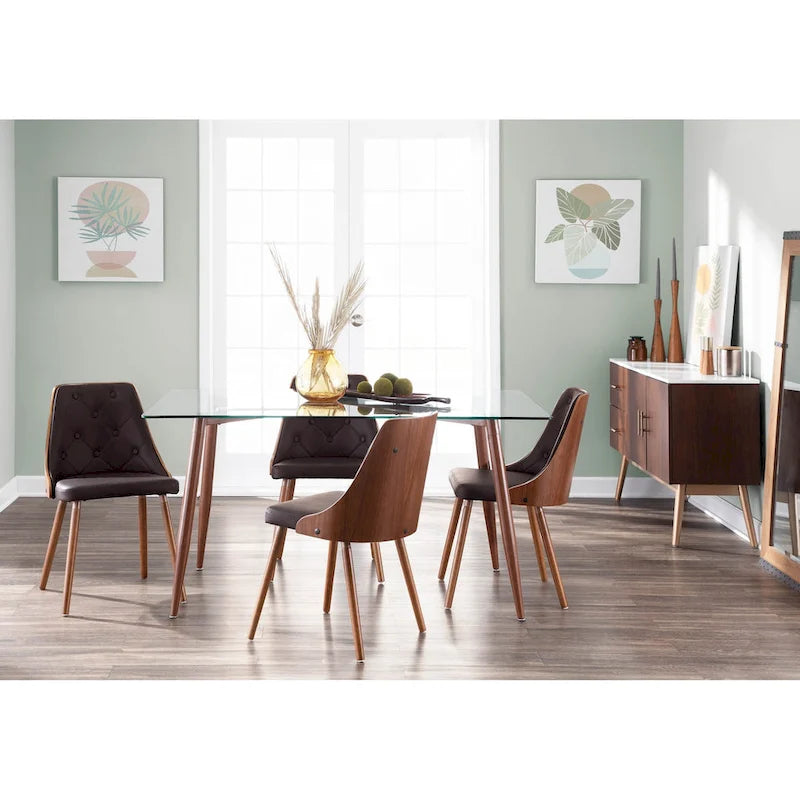 Sedia da pranzo in legno di noce moderno di metà secolo Carson Carrington Arvika - N/A