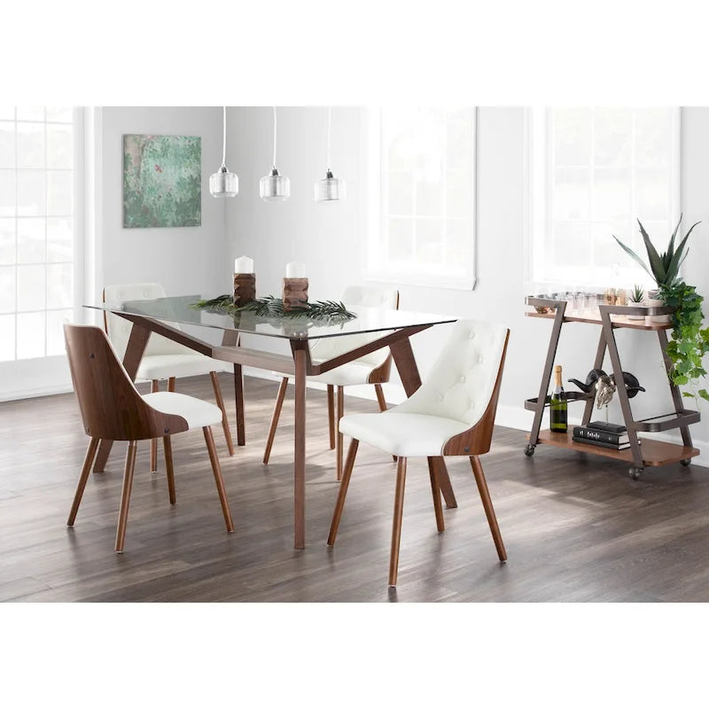 Sedia da pranzo in legno di noce moderno di metà secolo Carson Carrington Arvika - N/A