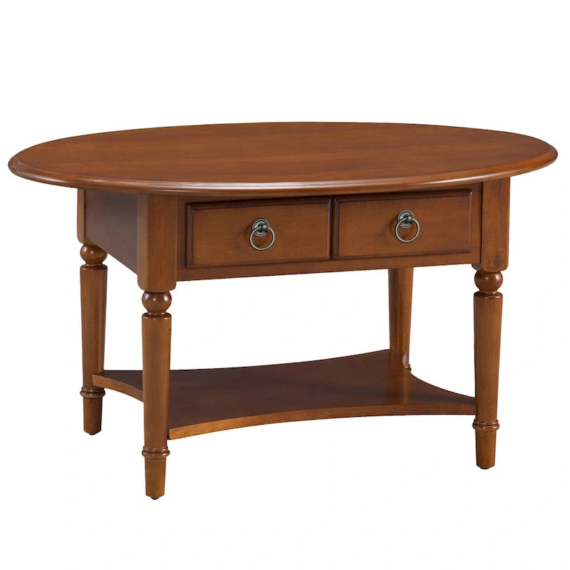 Tavolino ovale Copper Grove Churn Creek con ripiano