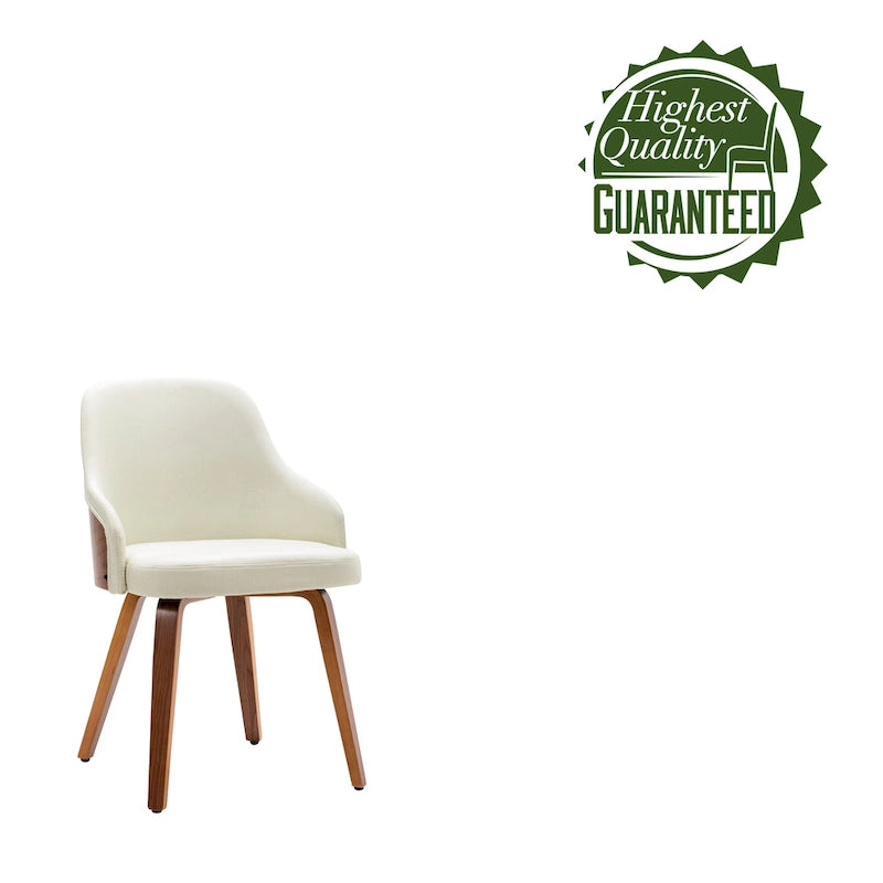 Porthos Home Hye Set di 2 sedie da pranzo, rivestimento in tessuto, gambe in legno curvato