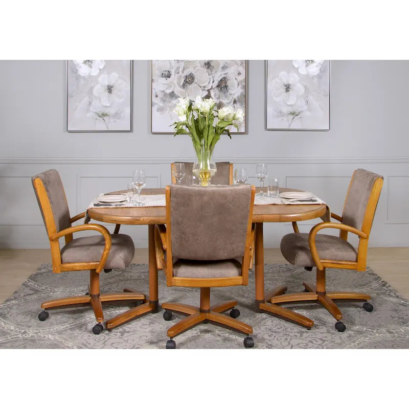 Set tavolo e sedie espandibile Casual Dining marrone 5 pezzi