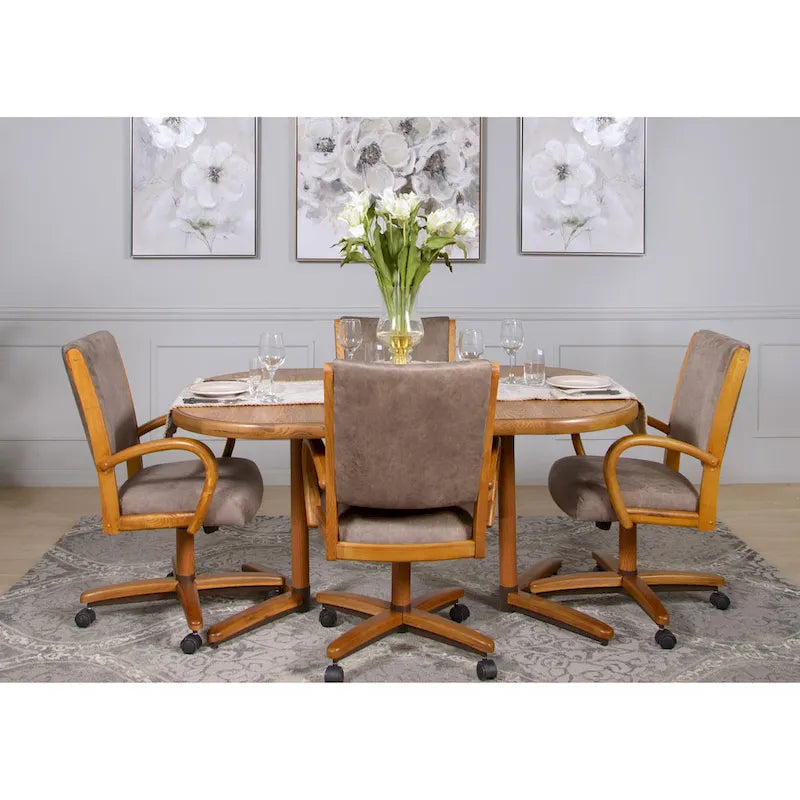 Set tavolo e sedie espandibile Casual Dining marrone 5 pezzi