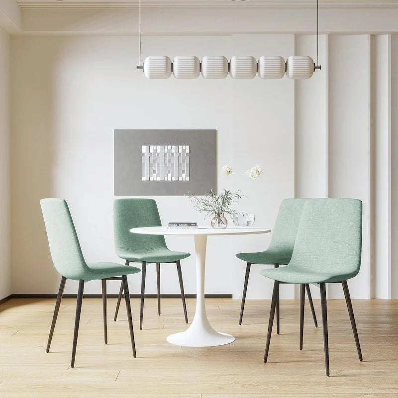 Set da pranzo da 5 pezzi, tavolo da pranzo rotondo con 4 sedie