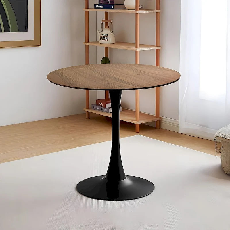 Set da pranzo da 5 pezzi, tavolo da pranzo rotondo con 4 sedie
