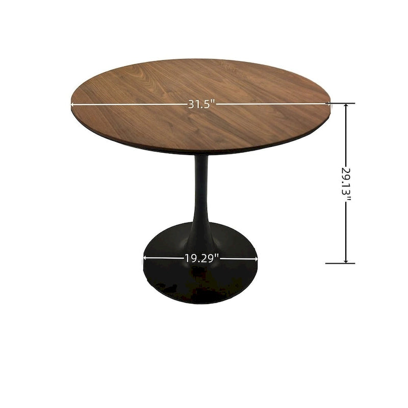 Set da pranzo da 5 pezzi, tavolo da pranzo rotondo con 4 sedie
