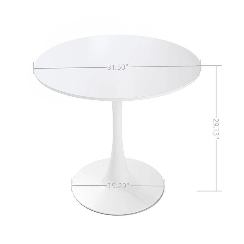 Set da pranzo da 5 pezzi, tavolo da pranzo rotondo con 4 sedie