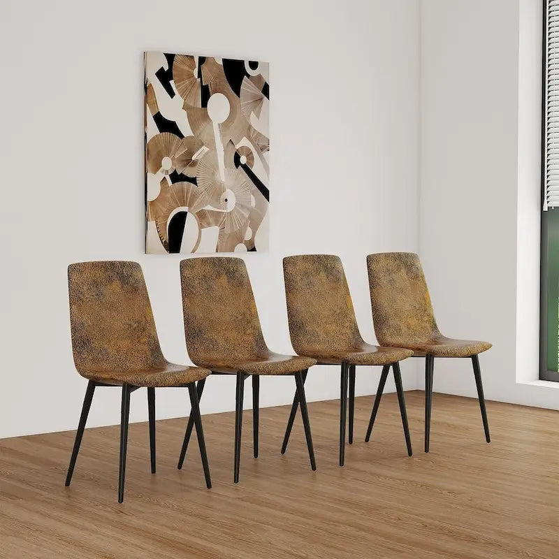 Set da pranzo da 5 pezzi, tavolo da pranzo rotondo con 4 sedie