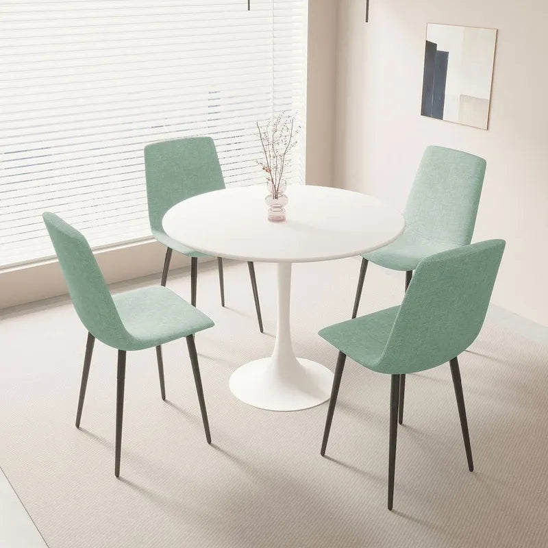 Set da pranzo da 5 pezzi, tavolo da pranzo rotondo con 4 sedie