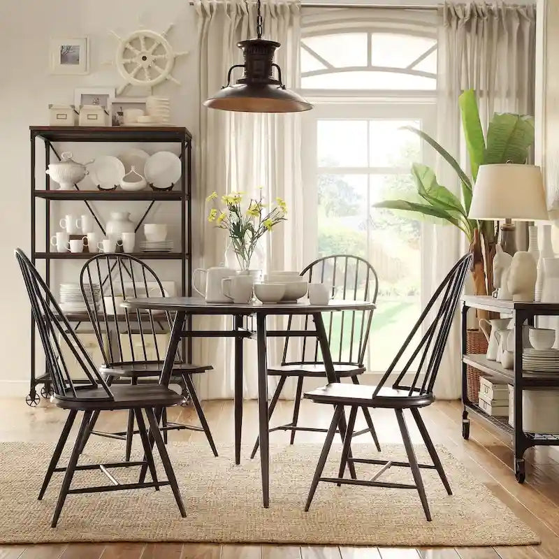 Set da pranzo Belita moderno in legno bicolore in 5 pezzi di ispirazione anni '50 iNSPIRE Q Modern