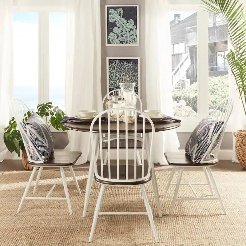 Set da pranzo Belita moderno in legno bicolore in 5 pezzi di ispirazione anni '50 iNSPIRE Q Modern