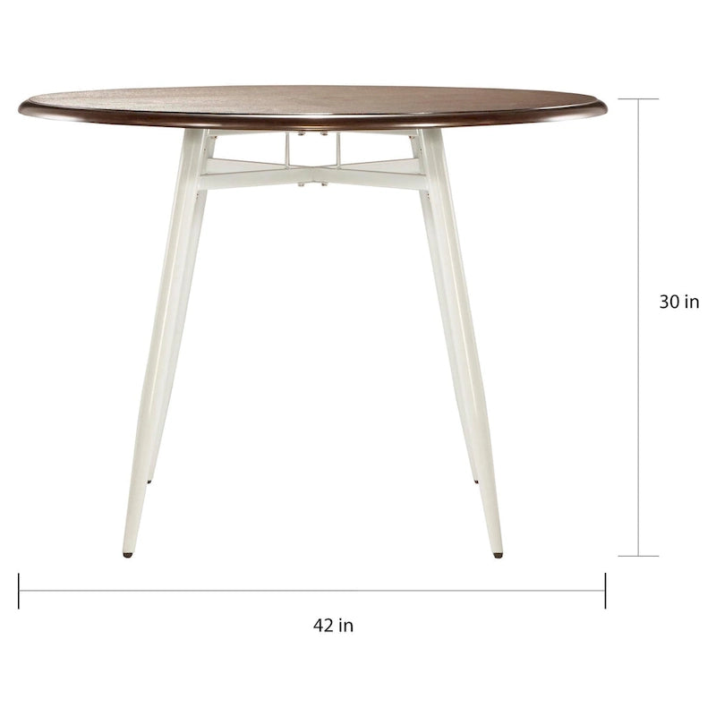 Set da pranzo Belita moderno in legno bicolore in 5 pezzi di ispirazione anni '50 iNSPIRE Q Modern
