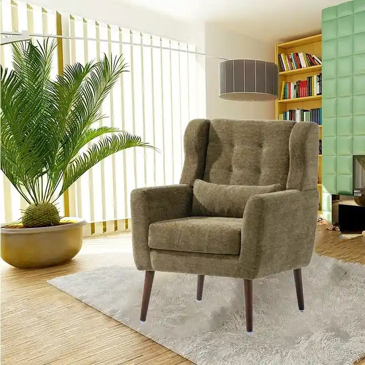 Comoda poltrona da lettura Mid-Century in ciniglia