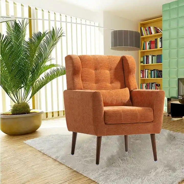 Comoda poltrona da lettura Mid-Century in ciniglia