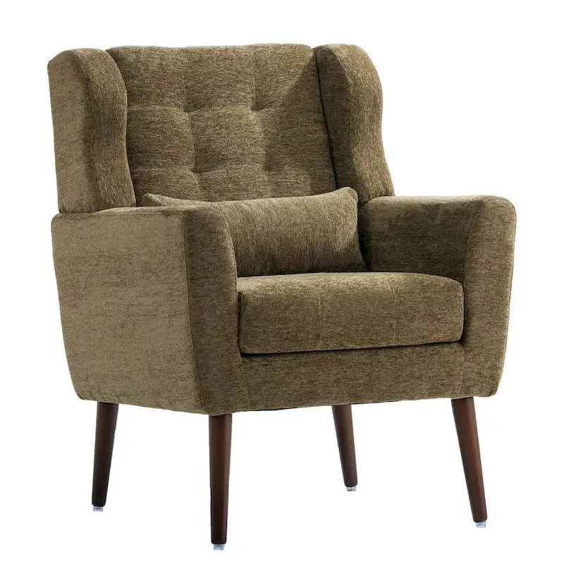 Comoda poltrona da lettura Mid-Century in ciniglia