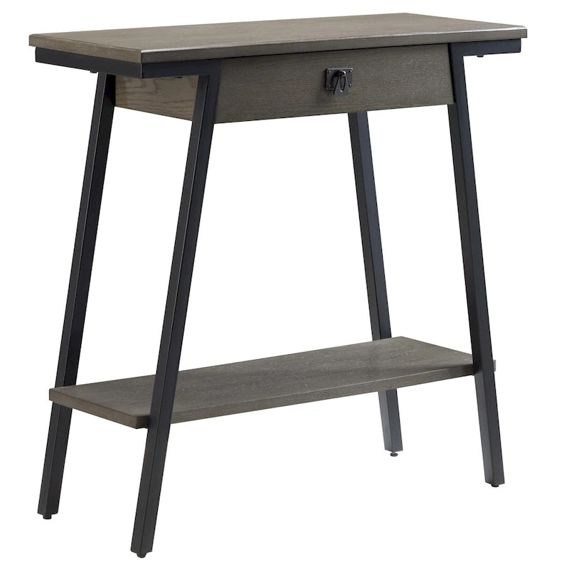 Console in legno Leick Home Empiria con cassetto e struttura in metallo