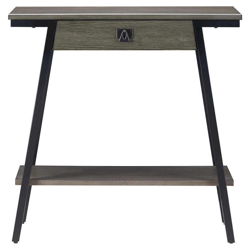 Console in legno Leick Home Empiria con cassetto e struttura in metallo
