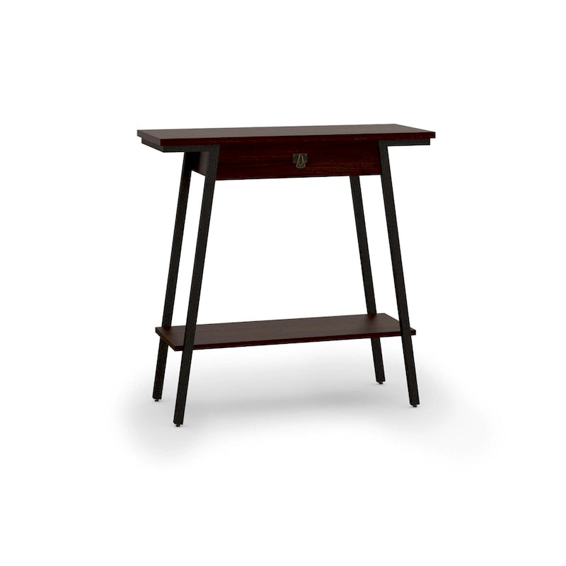 Console in legno Leick Home Empiria con cassetto e struttura in metallo
