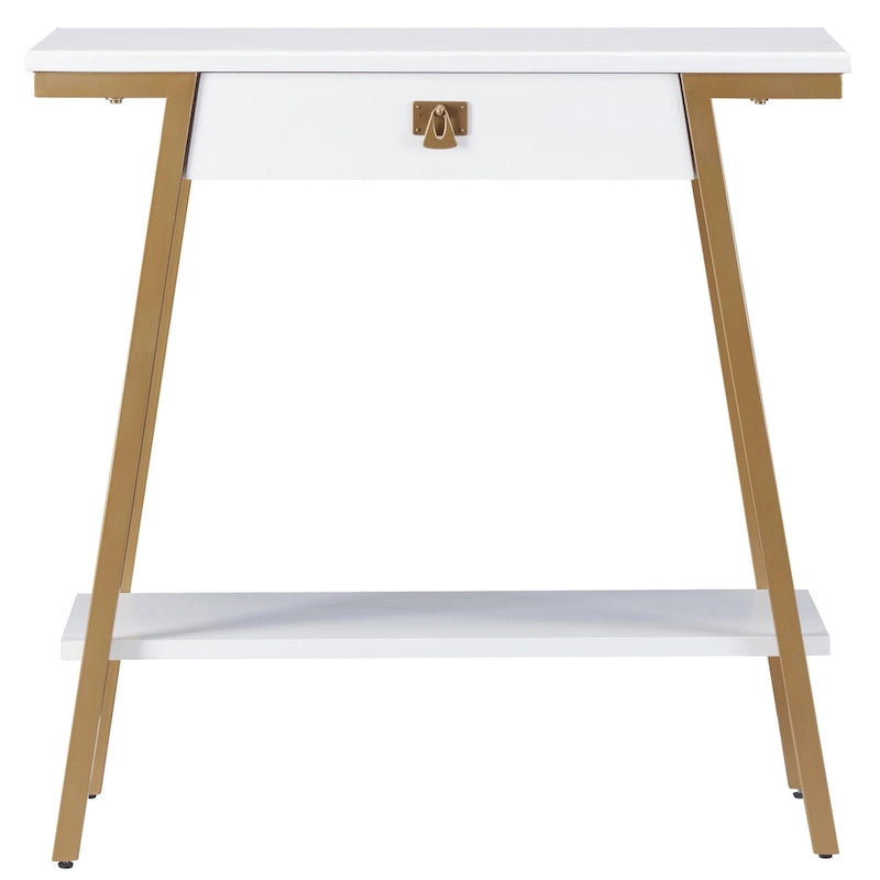 Console in legno Leick Home Empiria con cassetto e struttura in metallo