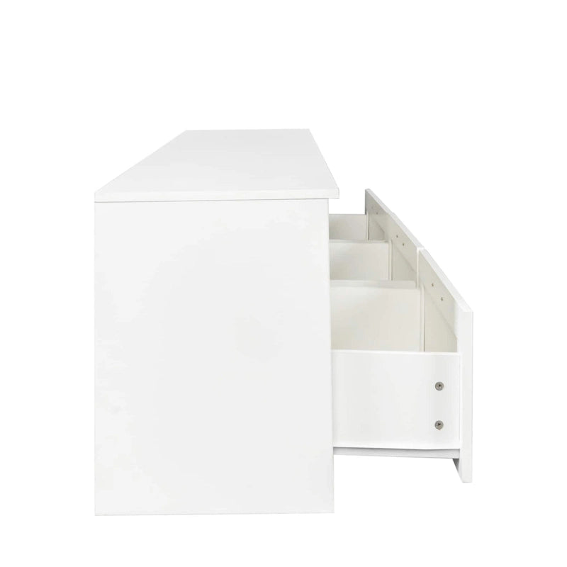 Mobile TV moderno minimalista, porta TV da 80 pollici, armadietto aperto, soggiorno, camera da letto