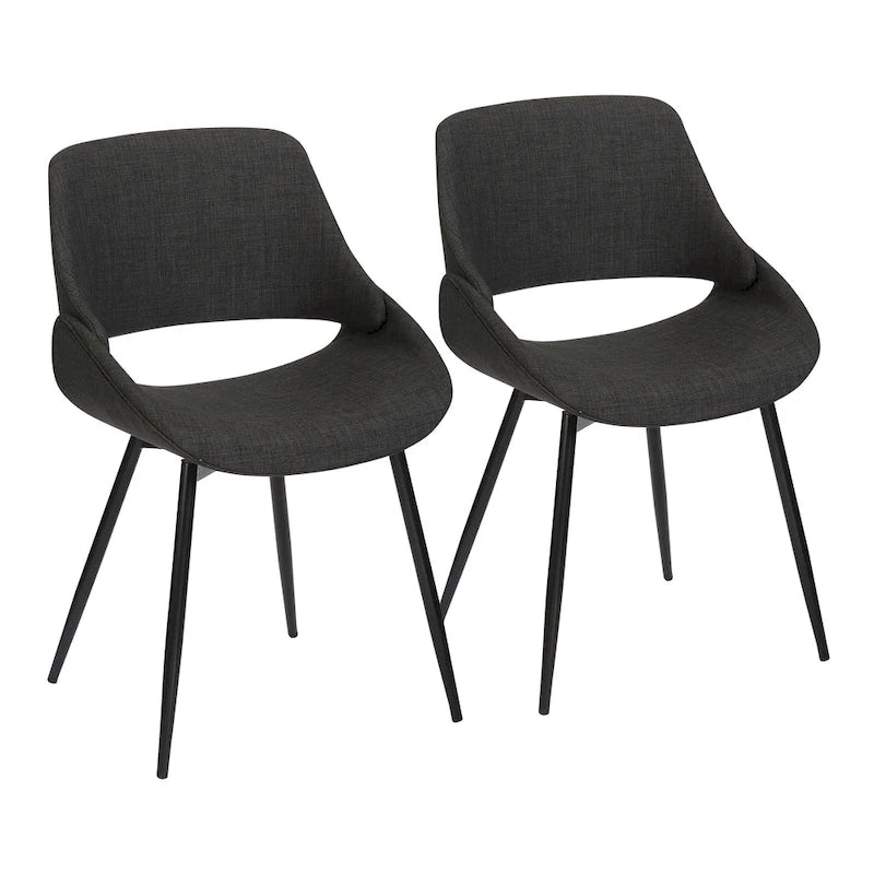 Sedia da pranzo Carson Carrington Svellingen con gambe affusolate in metallo (set da 2)
