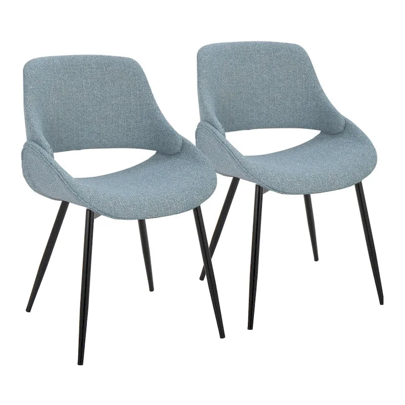 Sedia da pranzo Carson Carrington Svellingen con gambe affusolate in metallo (set da 2)
