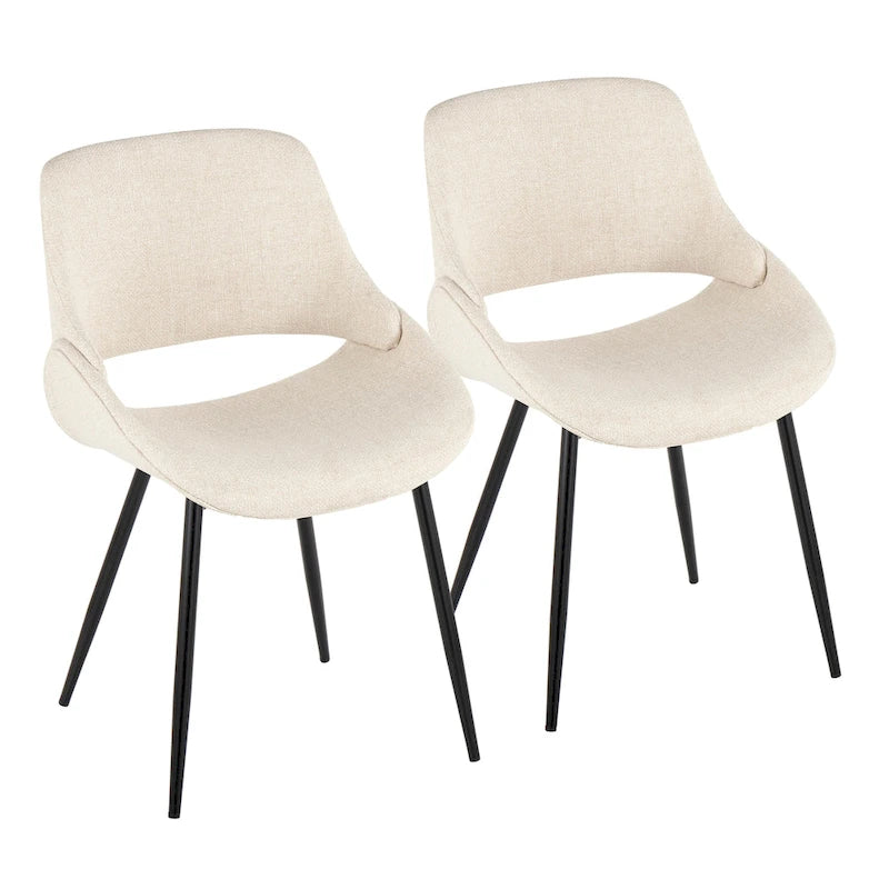 Sedia da pranzo Carson Carrington Svellingen con gambe affusolate in metallo (set da 2)