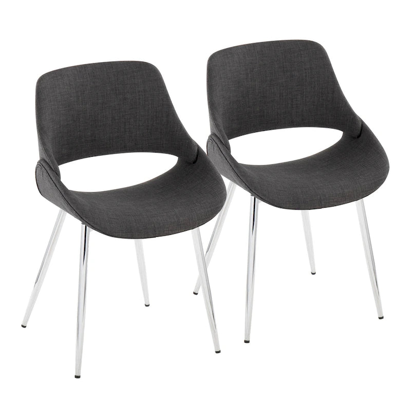 Sedia da pranzo Carson Carrington Svellingen con gambe affusolate in metallo (set da 2)